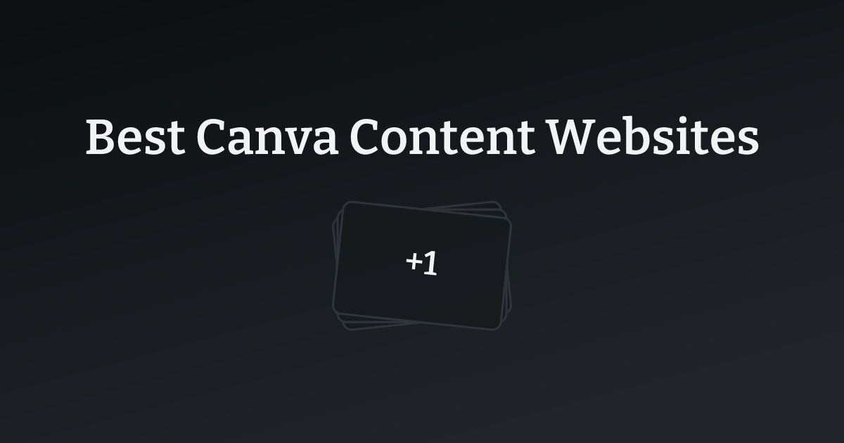 Best Canva Content Websites with count