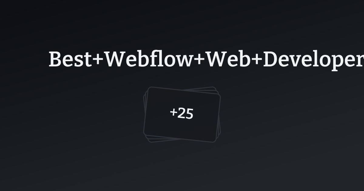 Best Webflow Web Developer Portfolio Templates with count