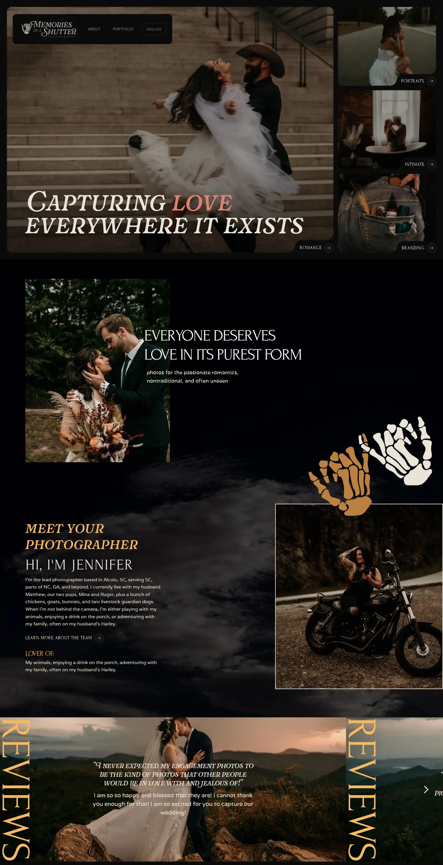 Memories in a Shutter Photography screenshot