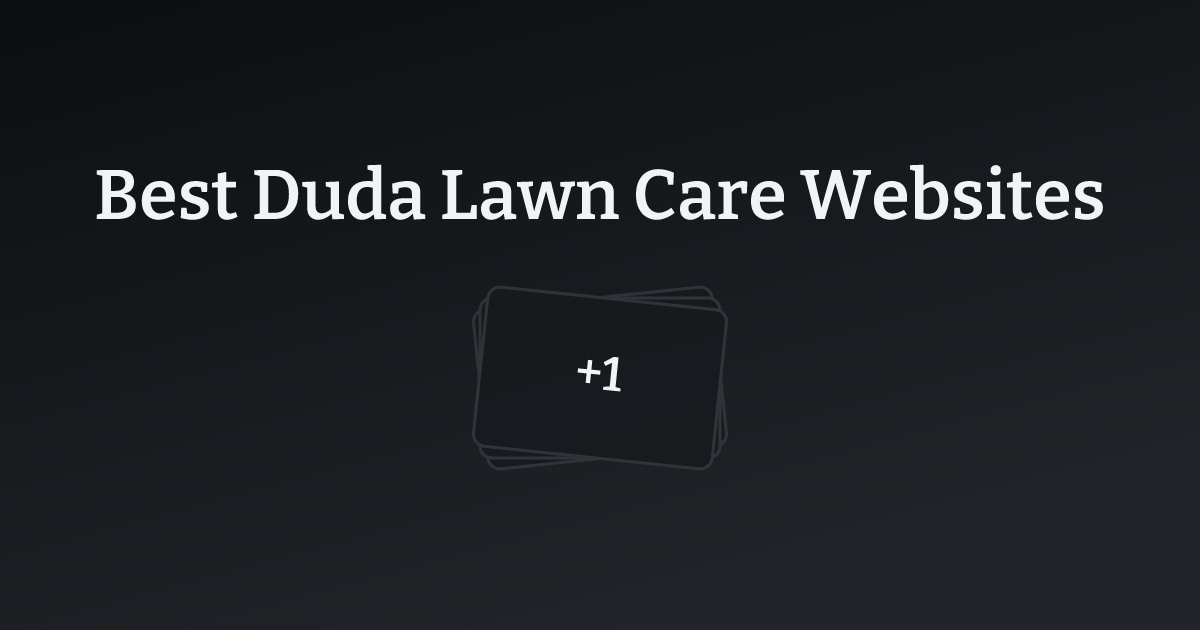 Best Duda Lawn Care Websites with count