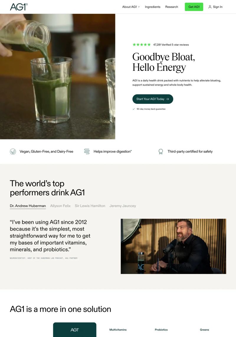 AG1 screenshot
