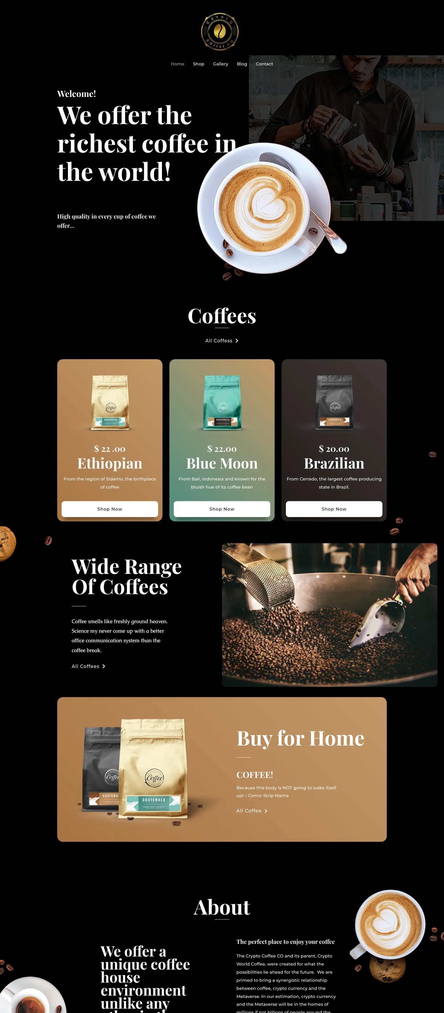 Crypto World Coffee screenshot
