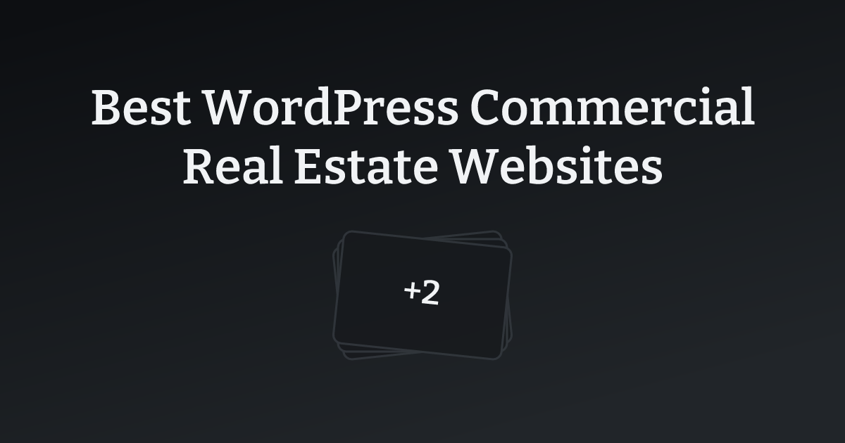 Best WordPress Commercial Real Estate Websites with count