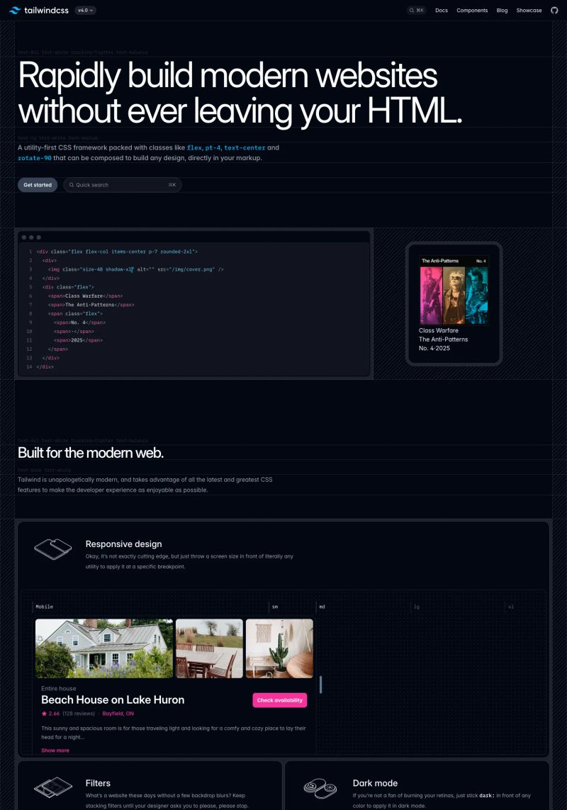 Tailwind CSS screenshot