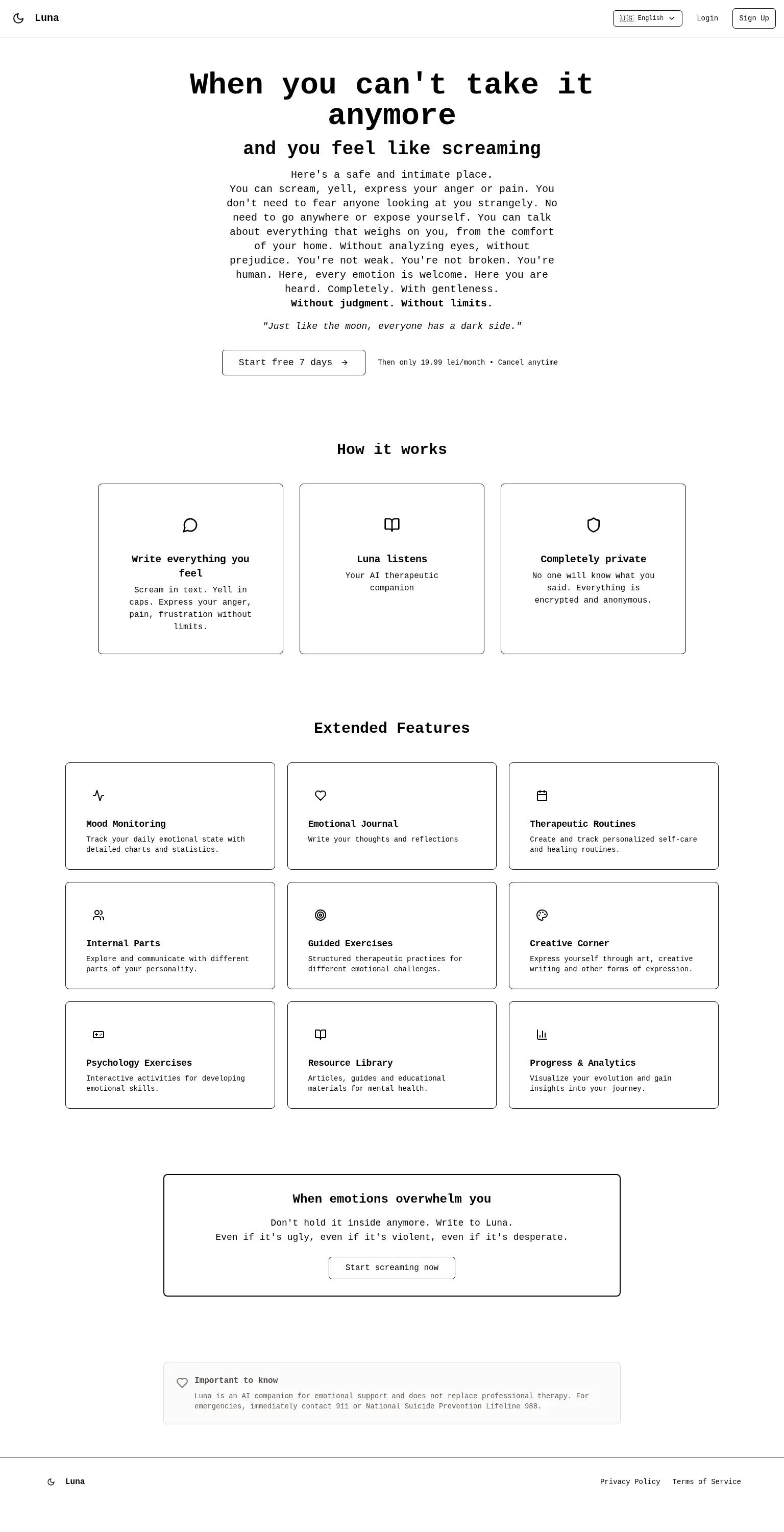 Luna Chat screenshot