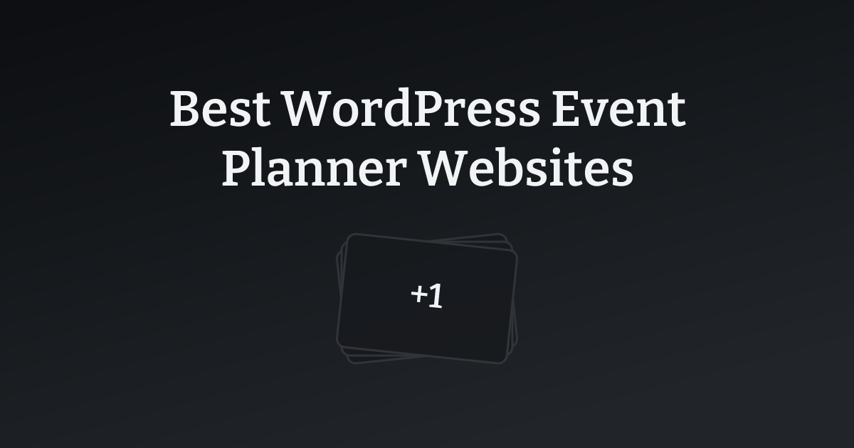Best WordPress Event Planner Websites with count