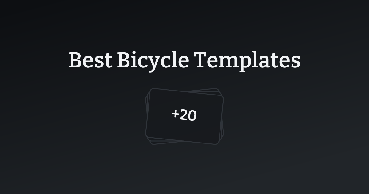 Best Bicycle Templates with count