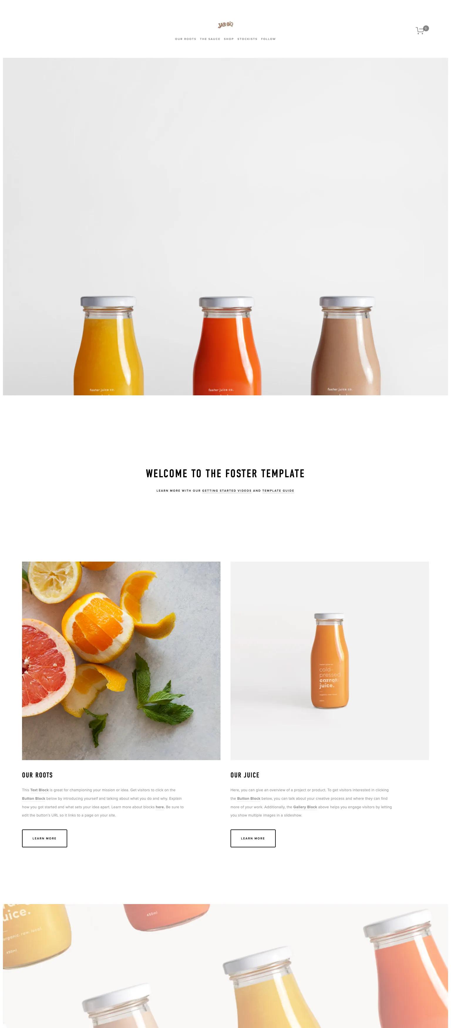 Foster Template screenshot