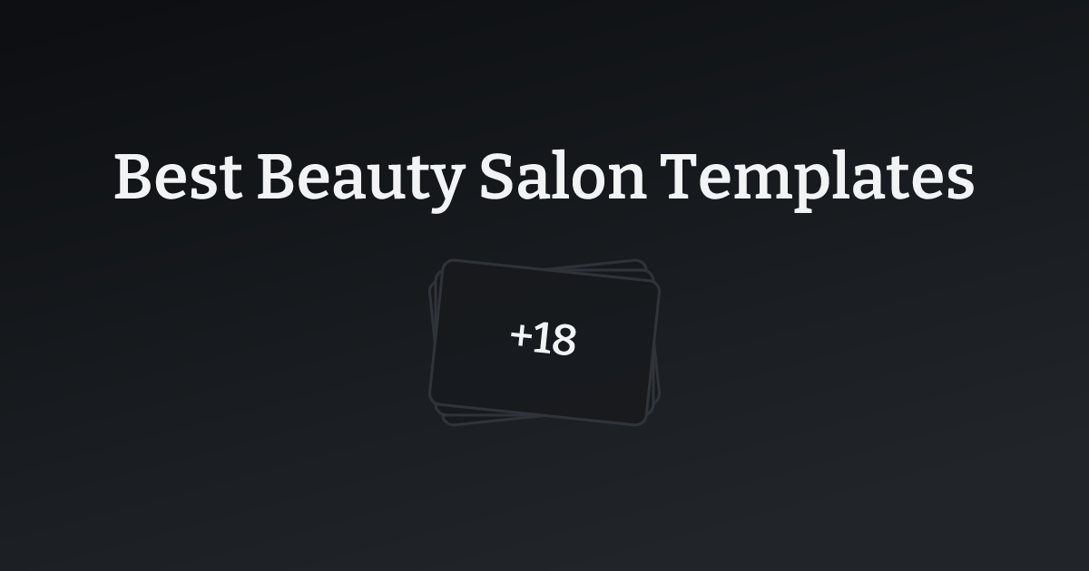 Best Beauty Salon Templates with count