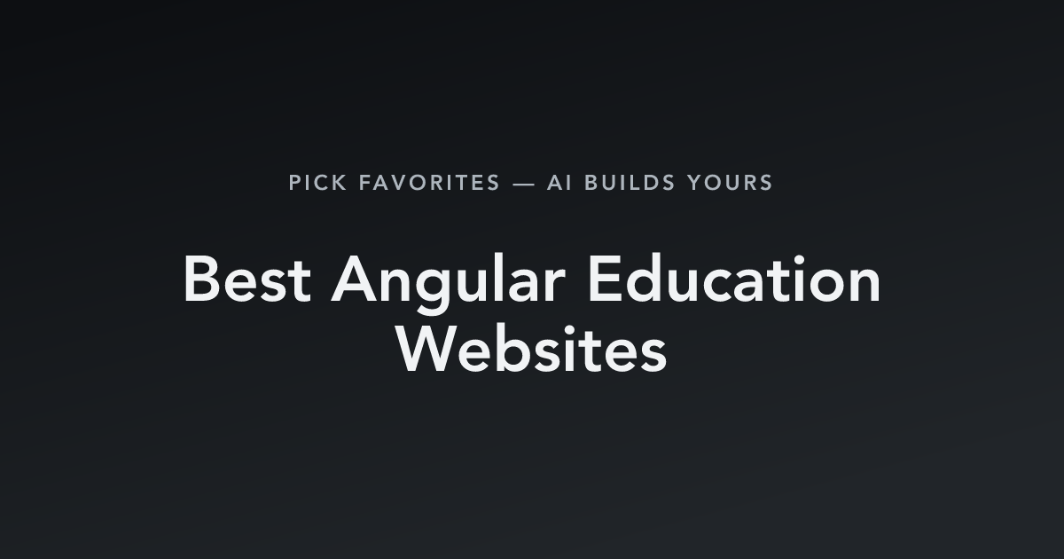 Best Angular Education Websites with count