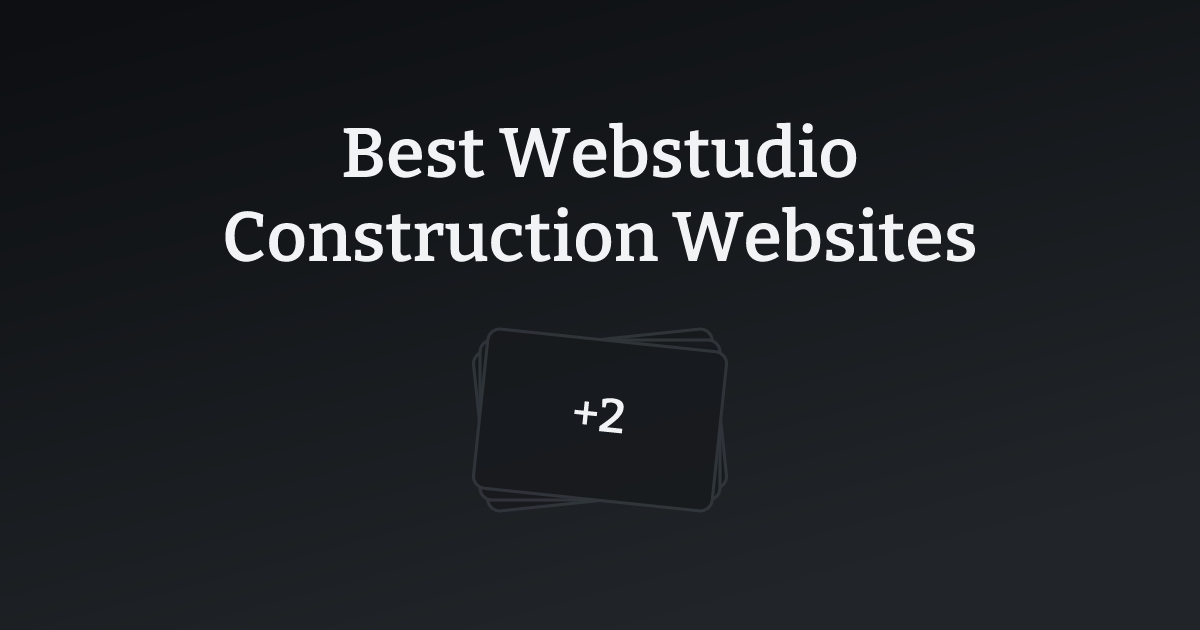 Best Webstudio Construction Websites with count
