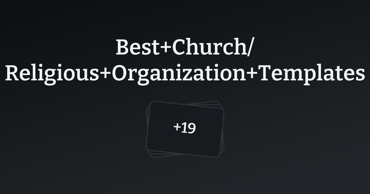 Best Church/Religious Organization Templates with count