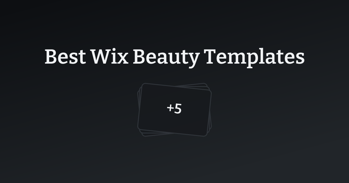 Best Wix Beauty Templates with count