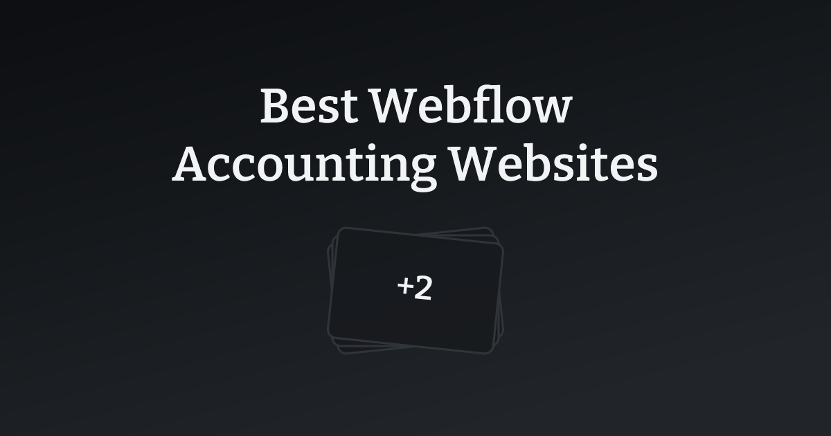 Best Webflow Accounting Websites with count