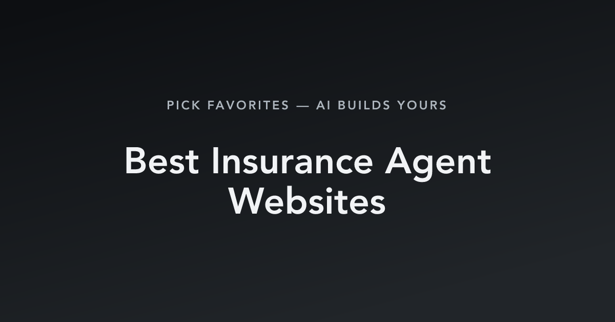Best Insurance Agent Websites with count