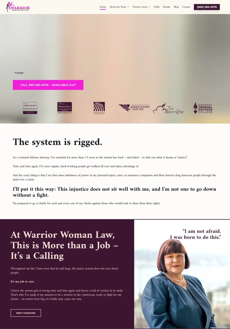 Warrior Woman Law screenshot