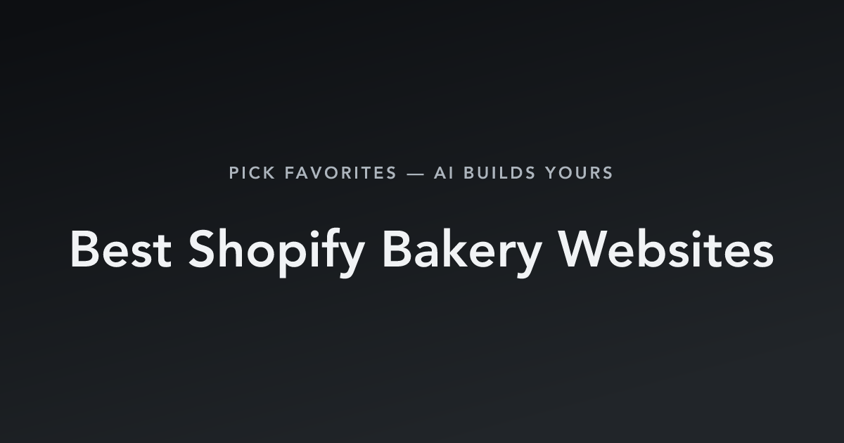 Best Shopify Bakery Websites with count