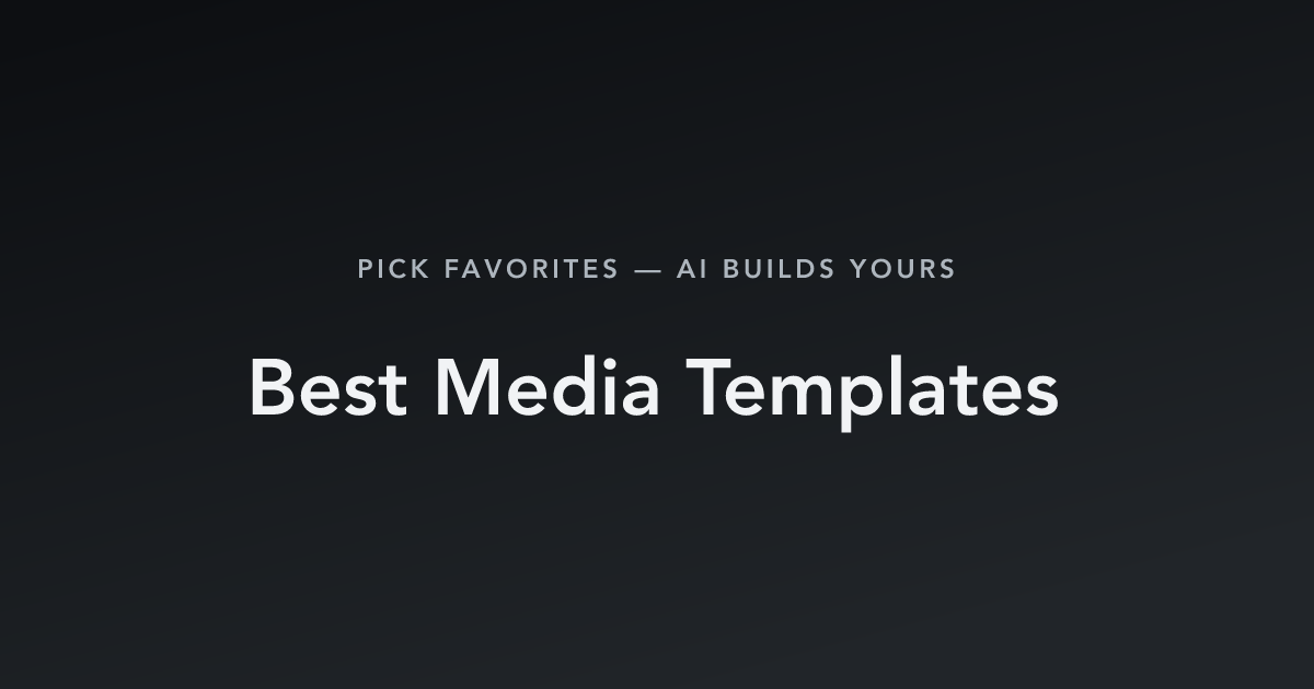 Best Media Templates with count
