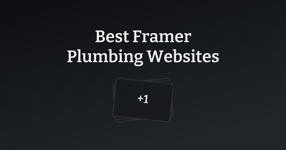 Best Framer Plumbing Websites with count