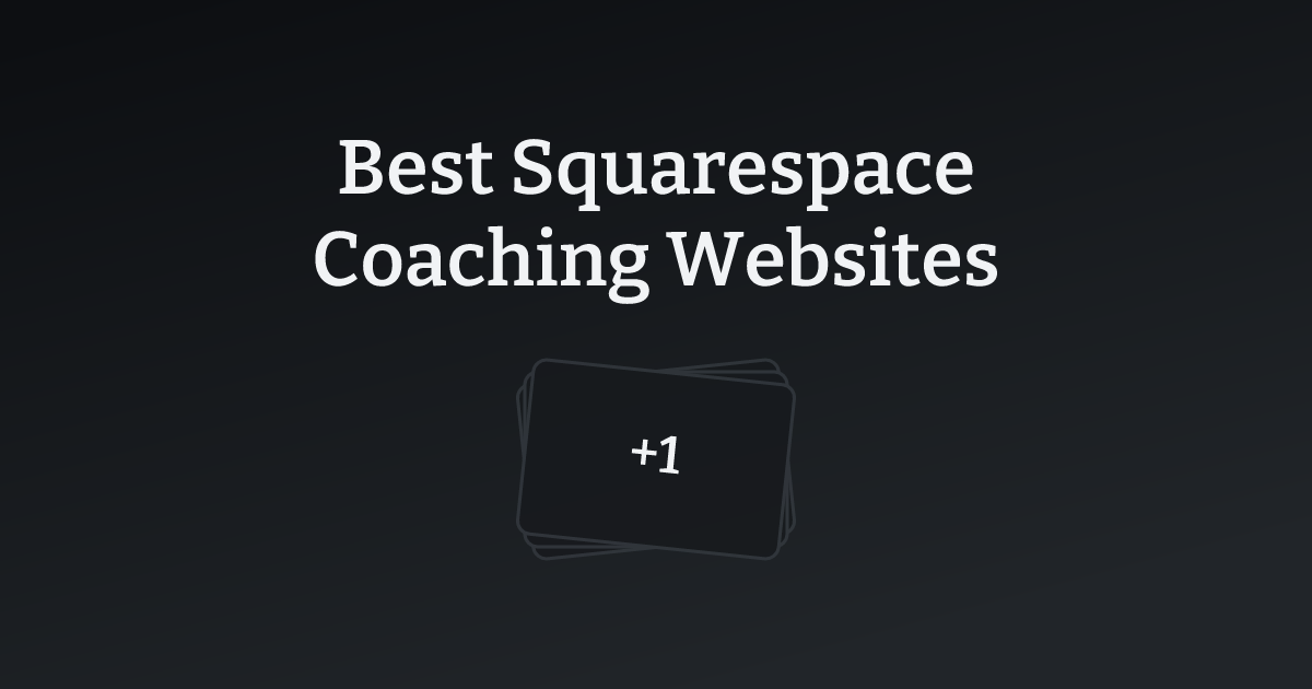 Best Squarespace Coaching Websites with count