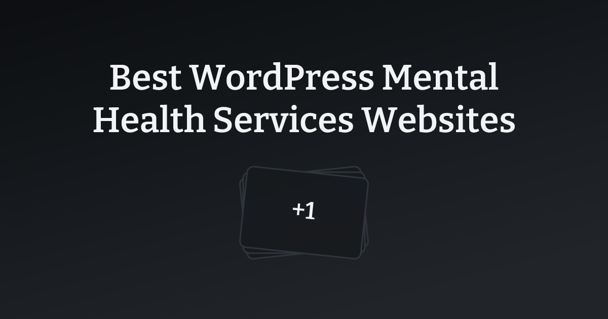Best WordPress Mental Health Services Websites with count