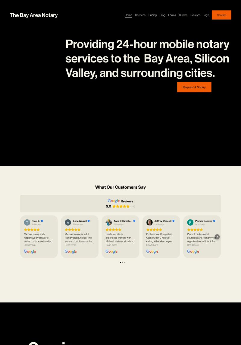 The Bay Area Notary screenshot