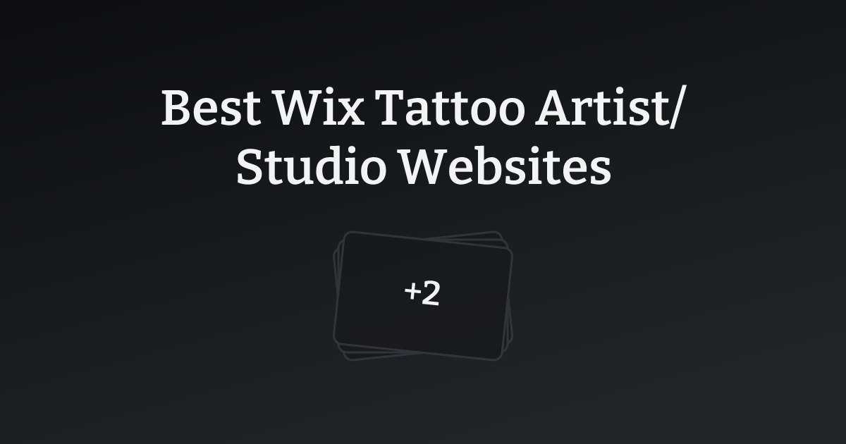 Best Wix Tattoo Artist/Studio Websites with count