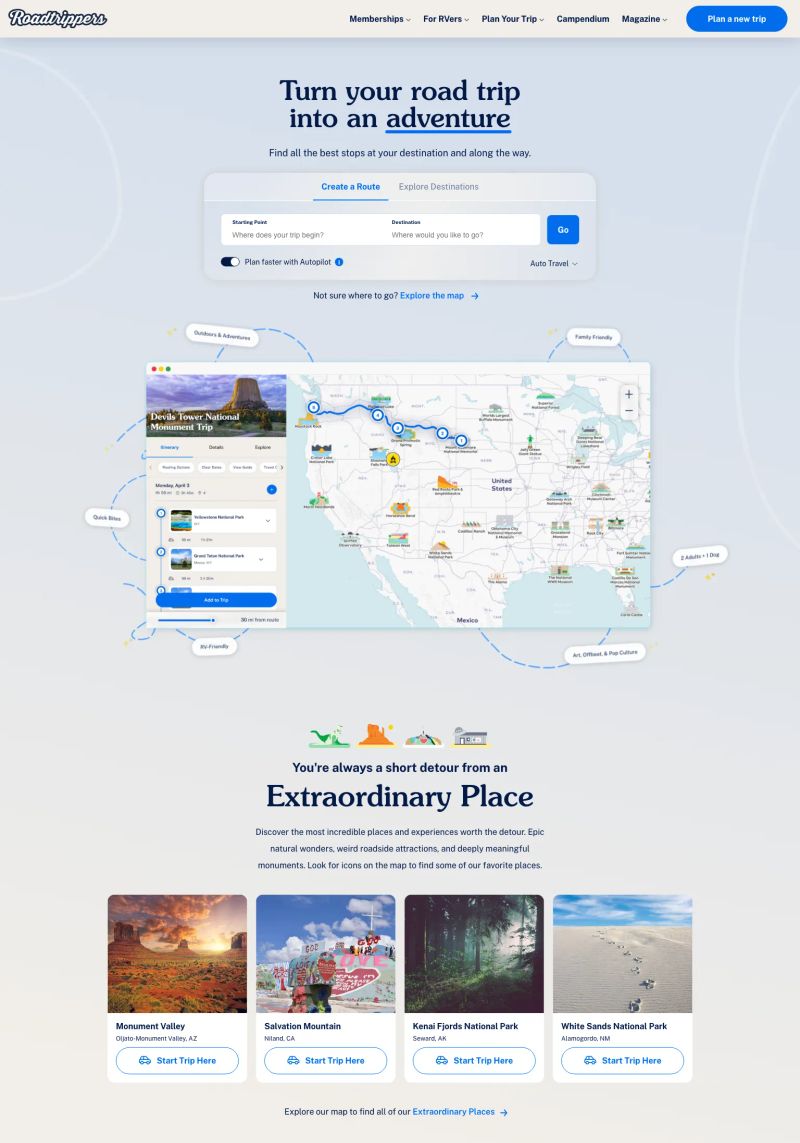 Roadtrippers screenshot