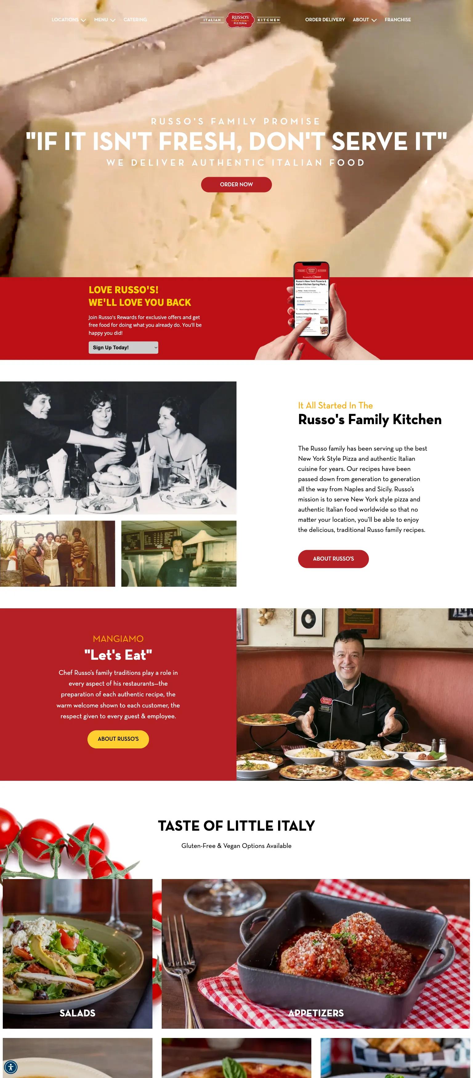 Russo's New York Pizzeria screenshot