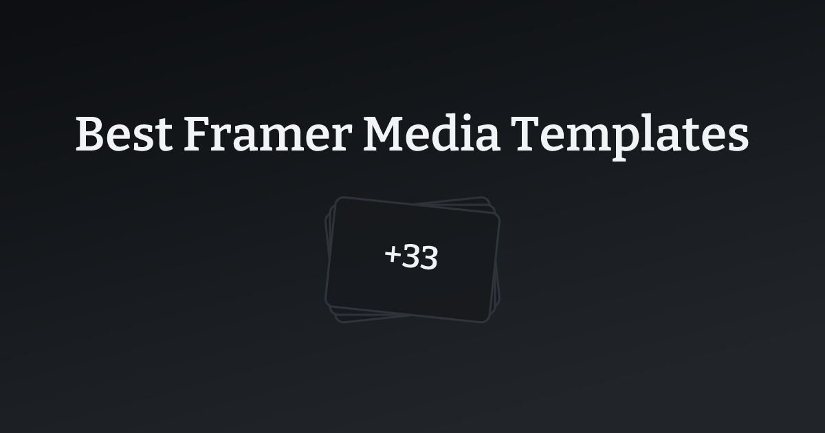 Best Framer Media Templates with count