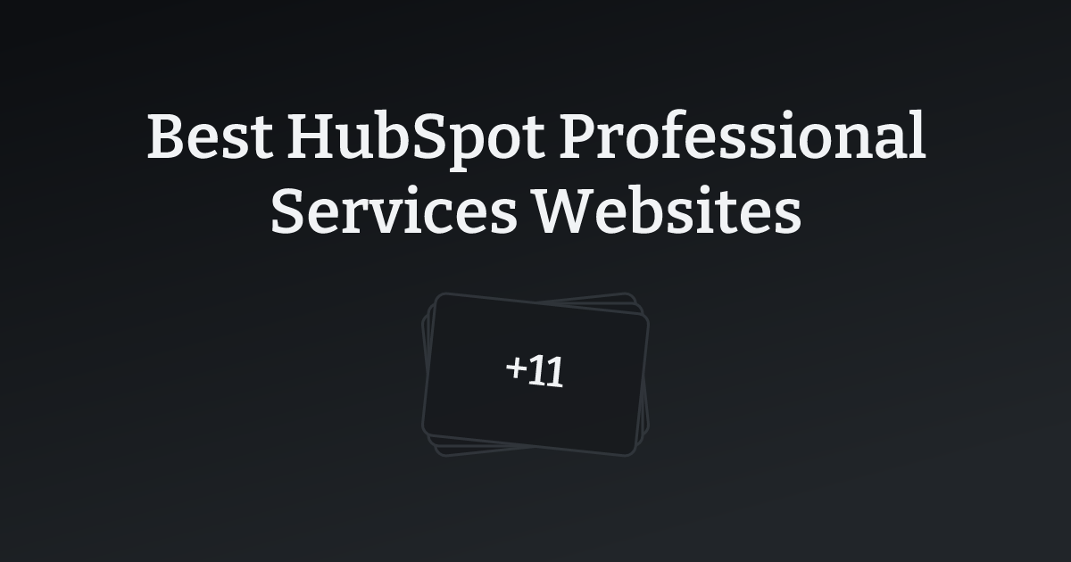 Best HubSpot Professional Services Websites with count
