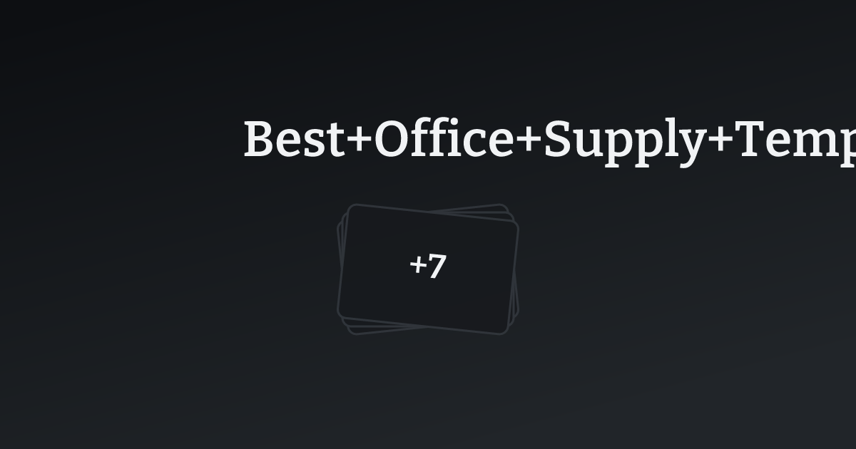Best Office Supply Templates with count