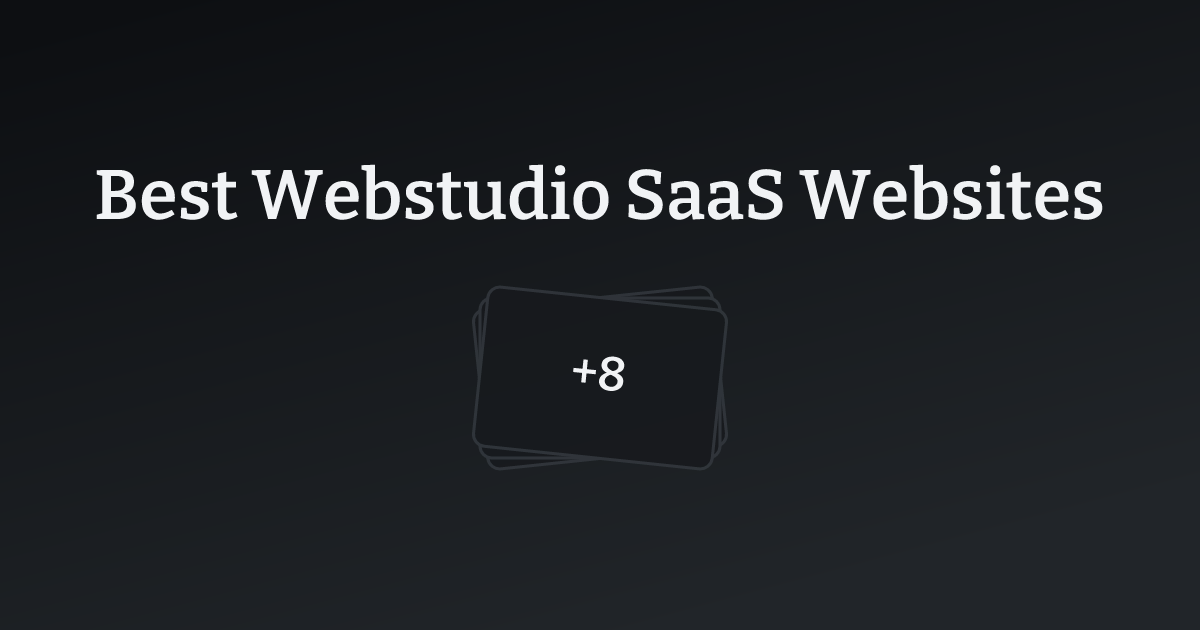 Best Webstudio SaaS Websites with count