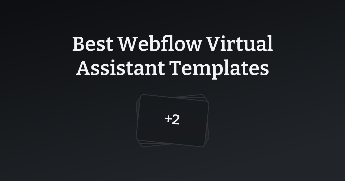 Best Webflow Virtual Assistant Templates with count
