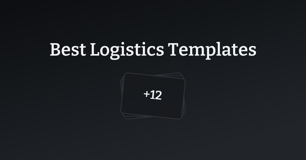 Best Logistics Templates with count