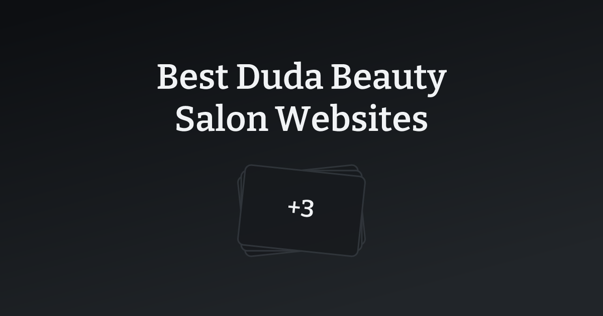 Best Duda Beauty Salon Websites with count