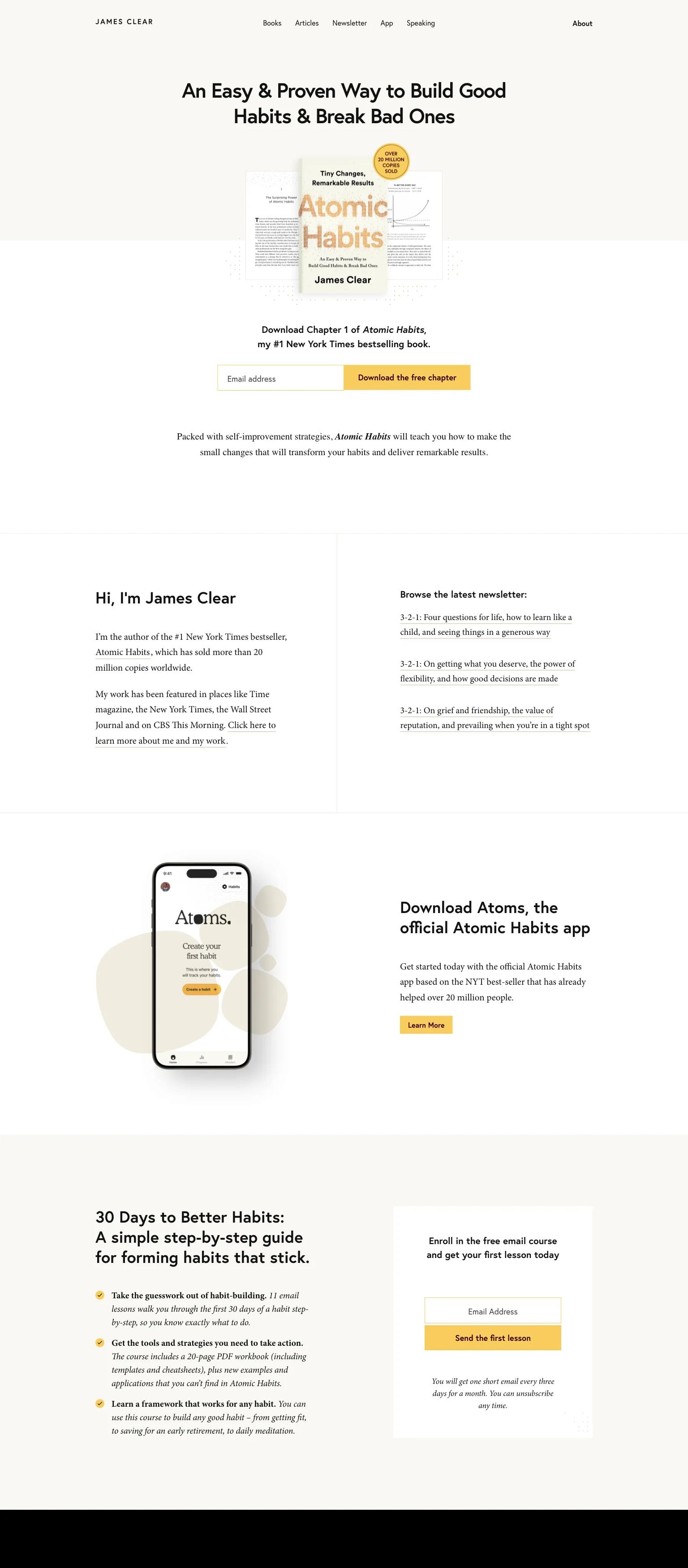 James Clear screenshot