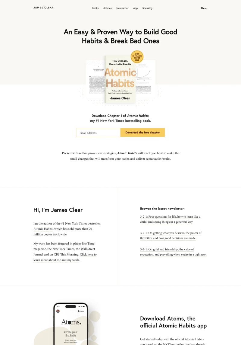 James Clear screenshot