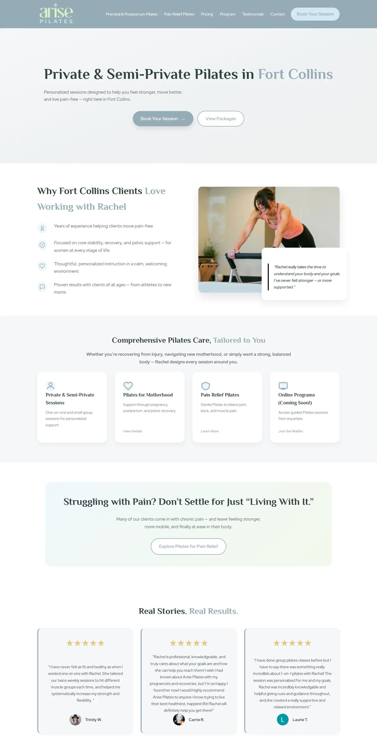 Arise Pilates screenshot