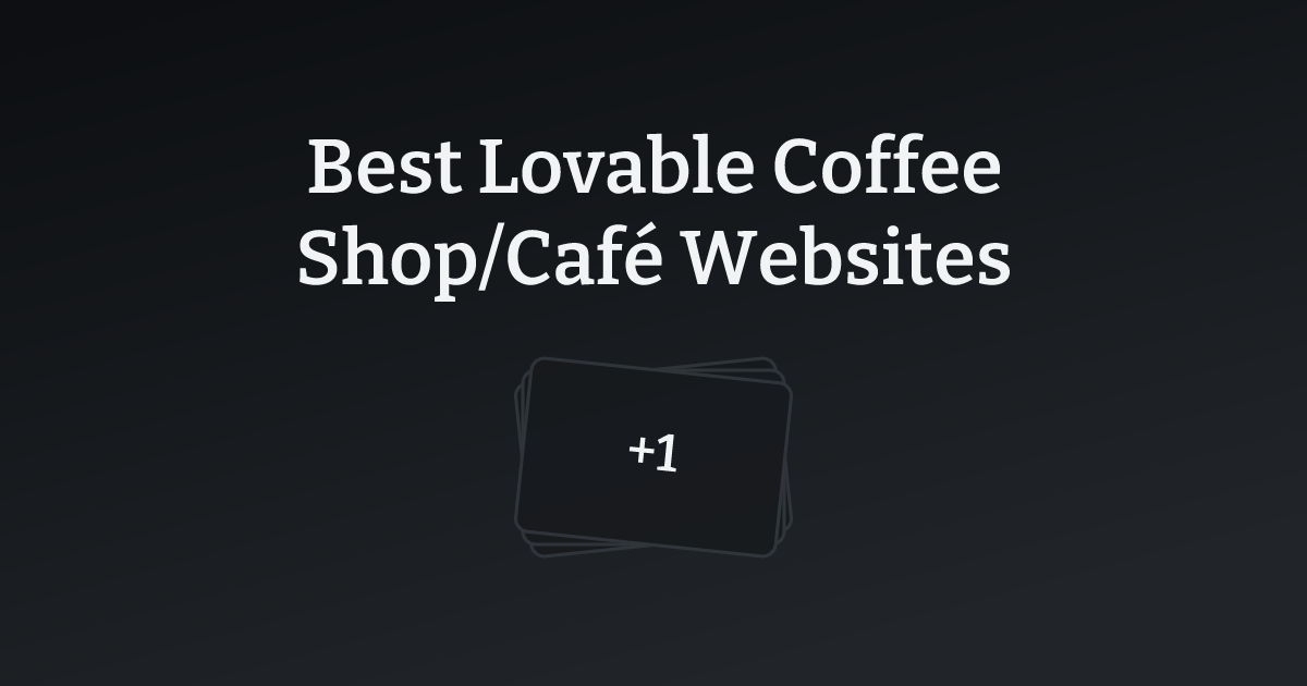 Best Lovable Coffee Shop/Café Websites with count