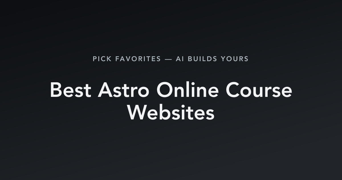 Best Astro Online Course Websites with count