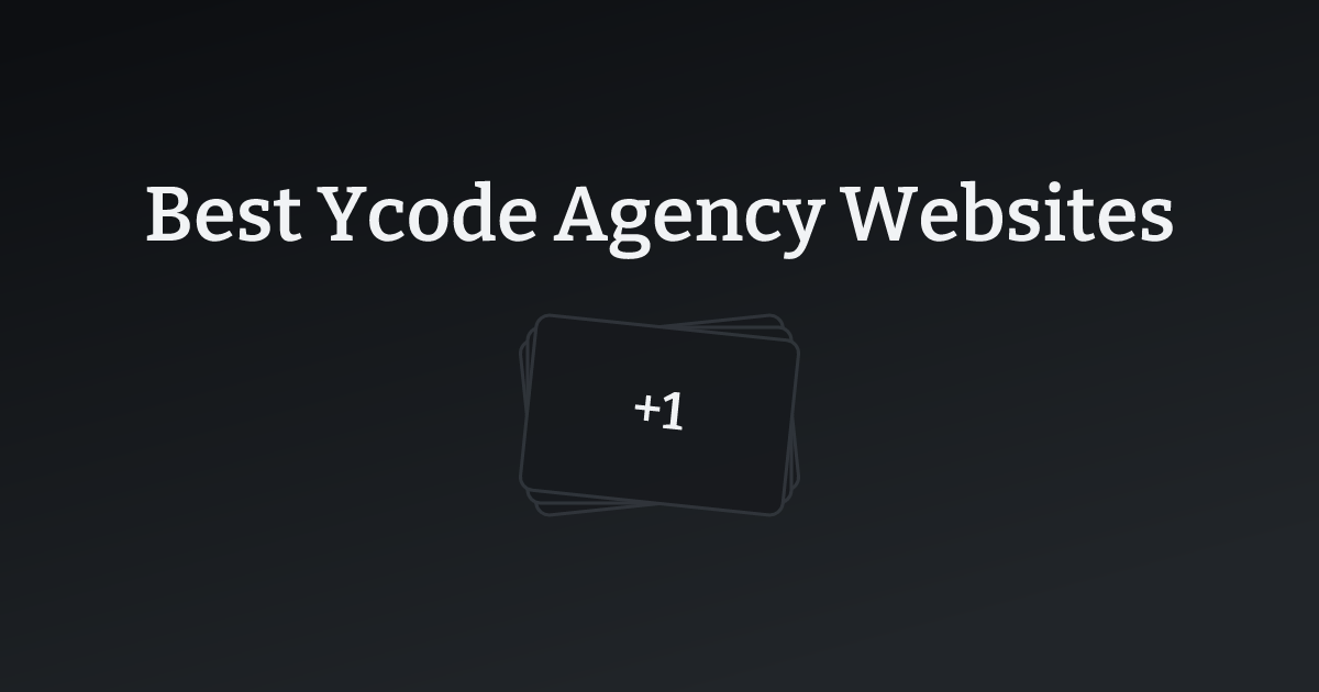 Best Ycode Agency Websites with count