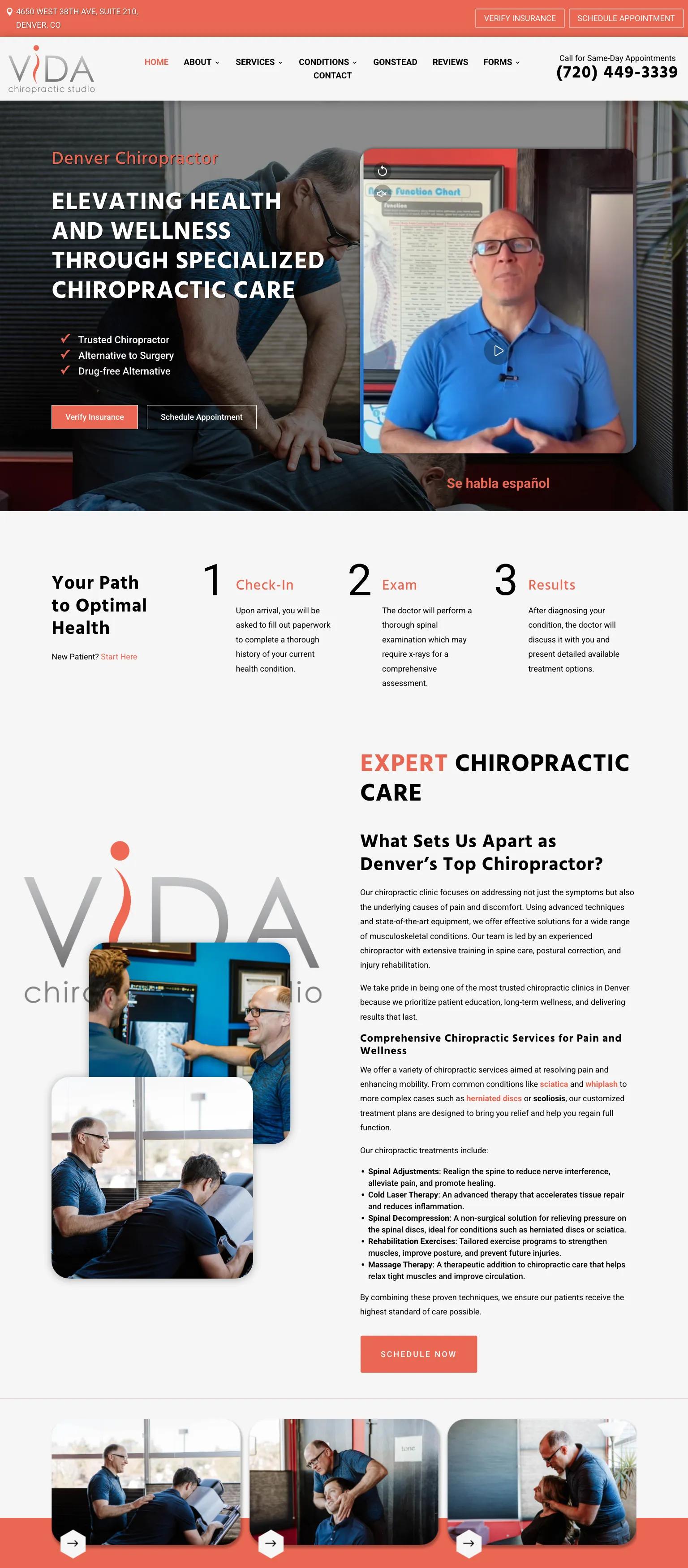 VIDA Chiropractic Studio screenshot