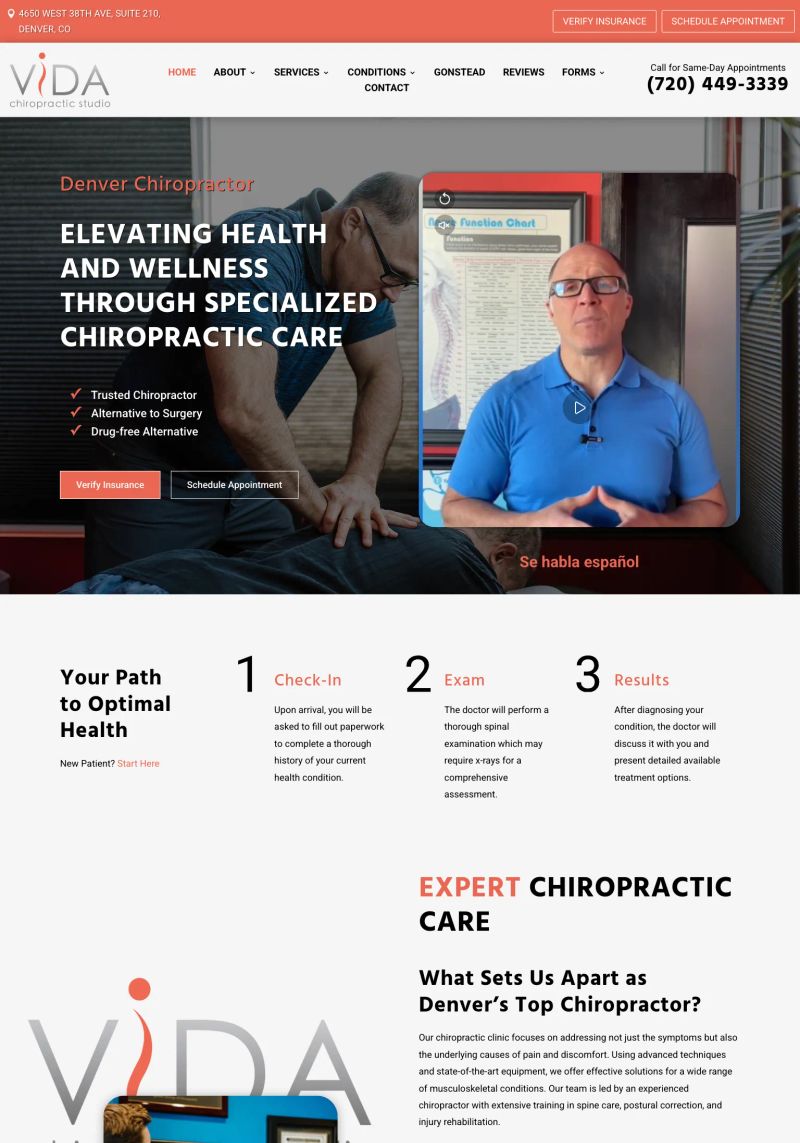 VIDA Chiropractic Studio screenshot