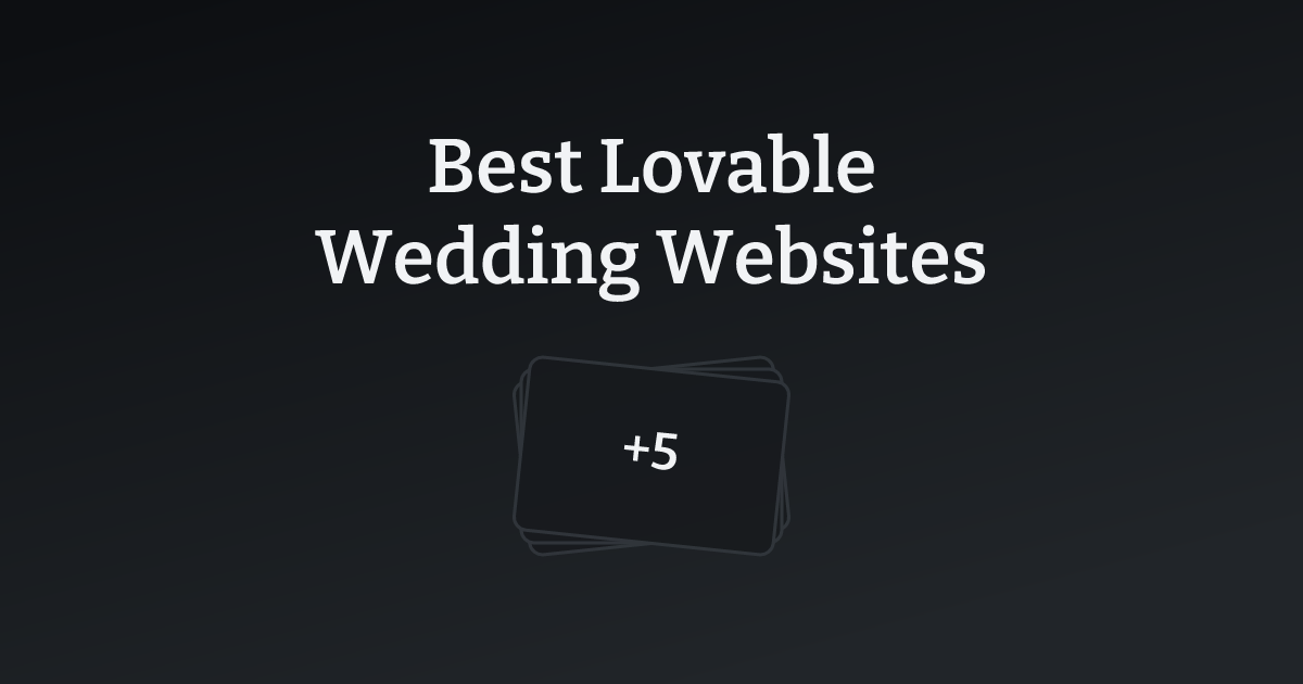 Best Lovable Wedding Websites with count
