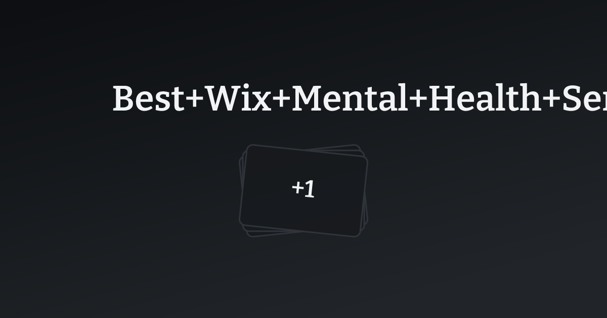 Best Wix Mental Health Services Websites with count
