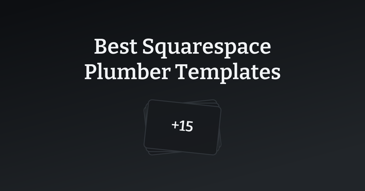 Best Squarespace Plumber Templates with count