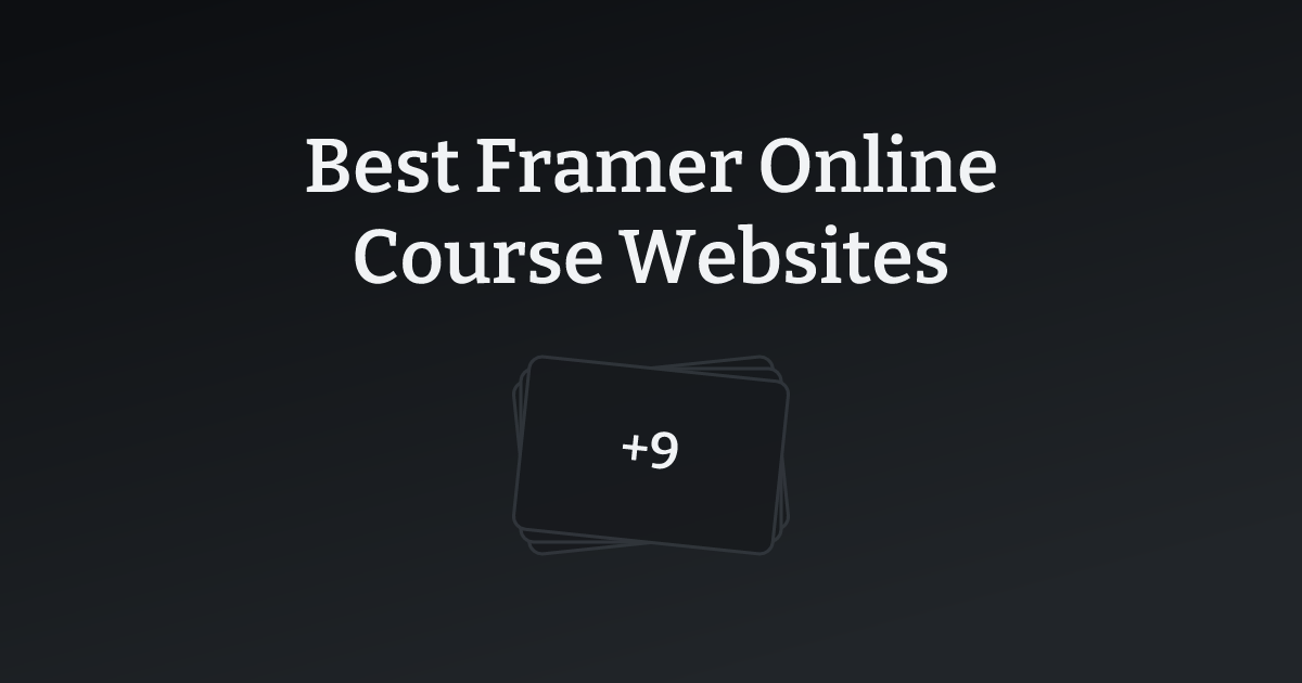 Best Framer Online Course Websites with count