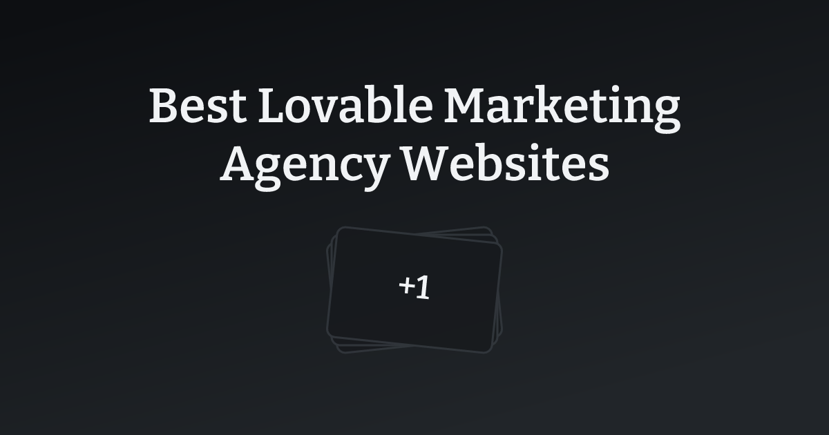 Best Lovable Marketing Agency Websites with count