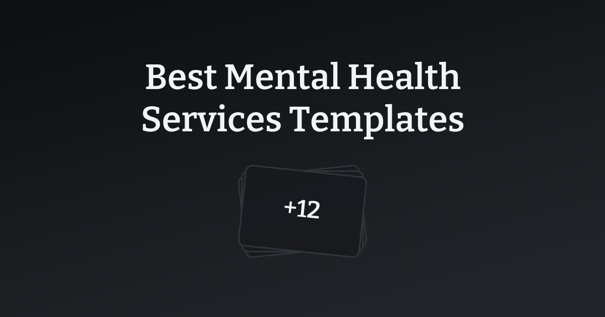 Best Mental Health Services Templates with count